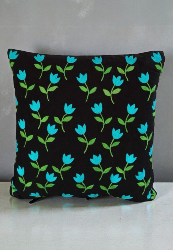 Blue flower cushion